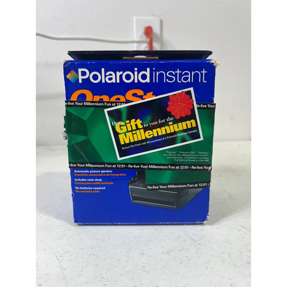 Polaroid OneStep 600 Instant Film Camera Black with Original Box Vintage - Picture 11 of 11